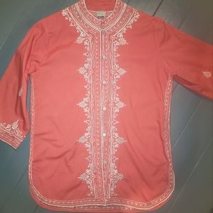 Ladies vintage 3/4 sleeve Caro of Honolulu shirt
